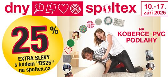 DNY SPOLTEX - září 2025 skončily, ale nevěšte hlavu, máme pro Vás sekci "Kup teď".
